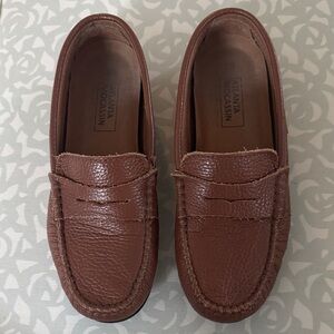 Atlanta Moccasin Boys’ Loafer Brown Pebbled Leather size 38